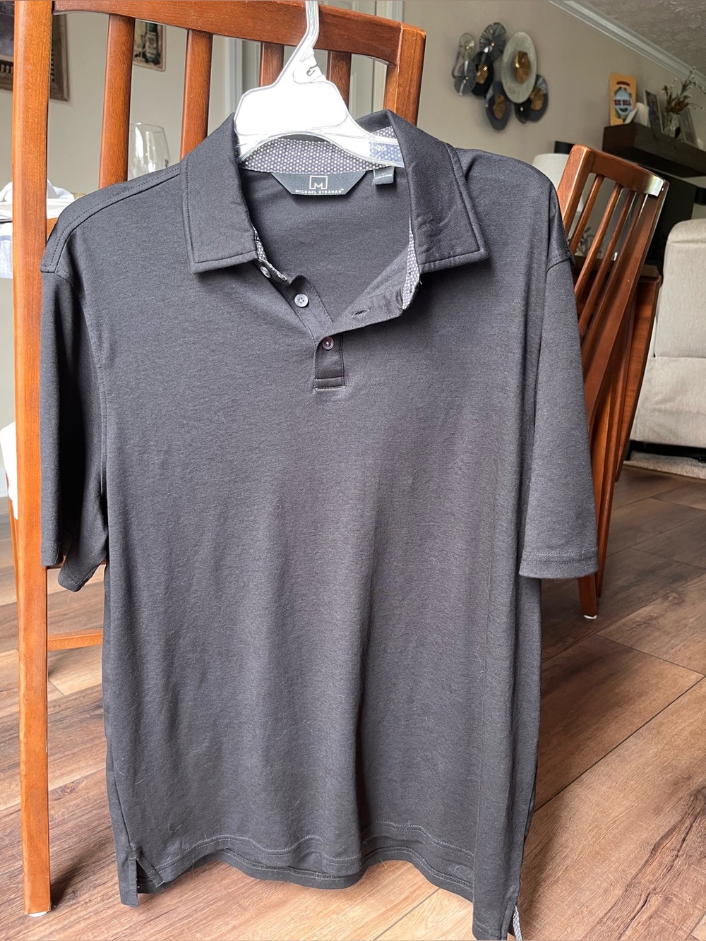 MSX Michael Strahan Black Polo in Size Large! Soft material! Perfect 4 Everyday!